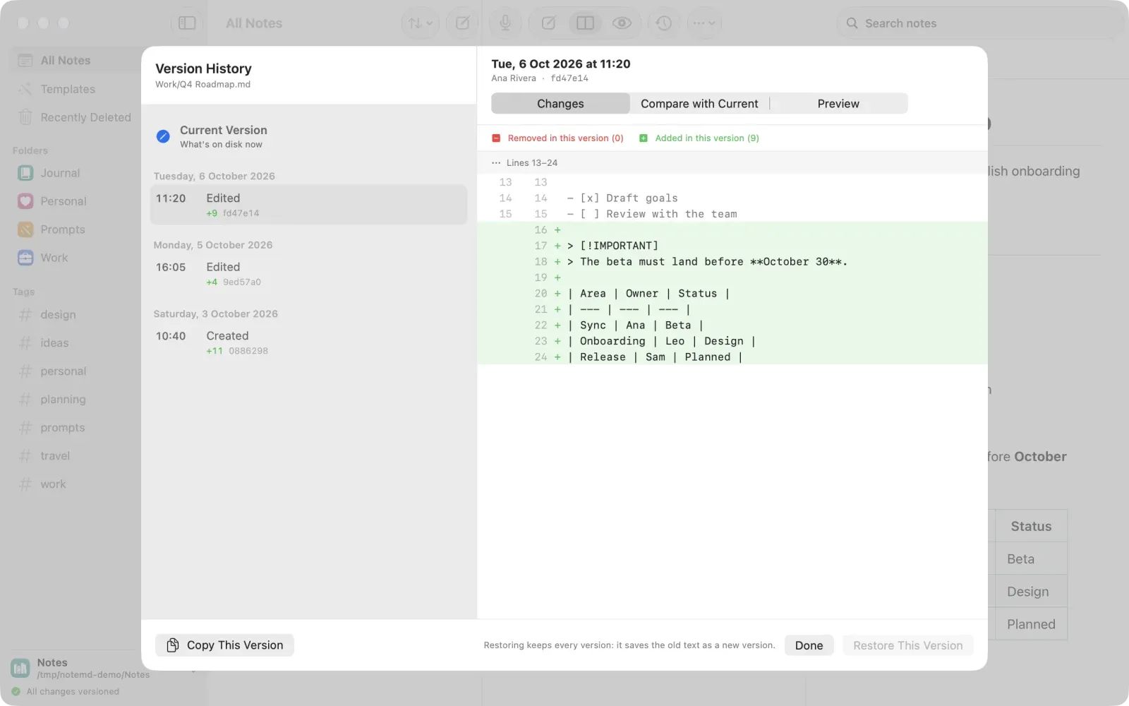 NoteMD screenshot 2
