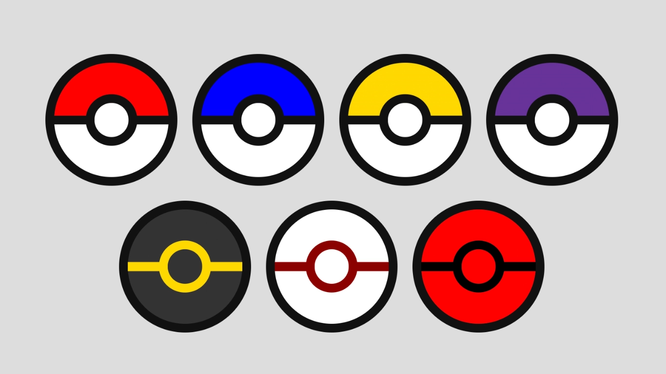 CSS-only Pokéballs