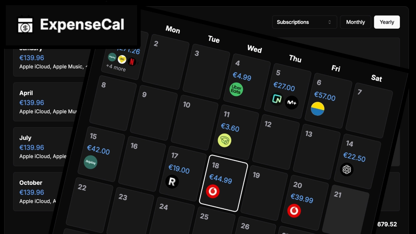 ExpenseCal - Expense Tracking App